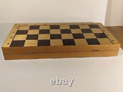 Chess Set Large Tall Vintage Soviet USSR Roman Legionnaires Wooden Box 70s