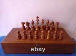 Chess set wood in wooden box chess set wood in wood box