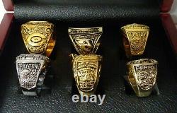 Chicago Bears Championship Super Bowl 6 Ring Set With Wooden Box. Payton Perry