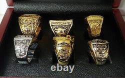 Chicago Bears Championship Super Bowl 6 Ring Set With Wooden Box. Payton Perry