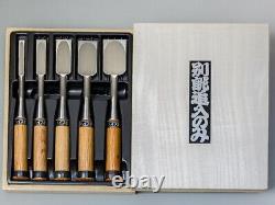 Chisel Nomi Set of 5 in wooden box Mei takumi Goods