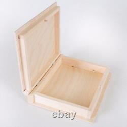 Choice of Wooden Book Shaped Lockable Trinket Boxes /Plain Wood /Decoupage Craft