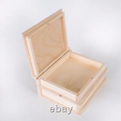 Choice of Wooden Book Shaped Lockable Trinket Boxes /Plain Wood /Decoupage Craft