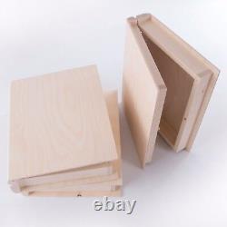 Choice of Wooden Book Shaped Lockable Trinket Boxes /Plain Wood /Decoupage Craft