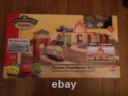 Chuggington Wooden Railway Trainee Roundhouse Set New in Box with Koko & Brewster