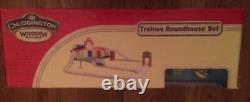 Chuggington Wooden Railway Trainee Roundhouse Set New in Box with Koko & Brewster