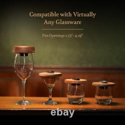 Cocktail Smoker Kit by Whiskey Smoking Set with Torch, Wooden Box & 4 Natural