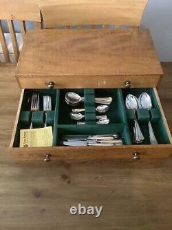 Cooper Brothers & Son 58 piece cutlery set? Wooden Case/box