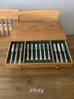 Cooper Brothers & Son 58 piece cutlery set? Wooden Case/box