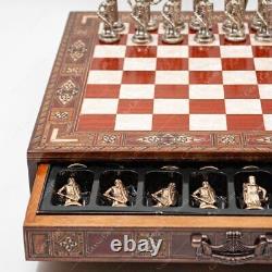 Crusader Chess Set Chessmen with Storage Board Personalized Christmas Gift