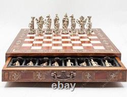 Crusader Chess Set Chessmen with Storage Board Personalized Christmas Gift