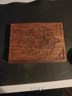 Cthulhu Mythos 2 Deck Set in Hand Carved Wooden Box Limited Ed Playing Cards