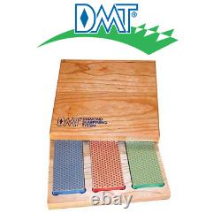 DMT Diamond Whetstones 3 Stone Set In Wood Box