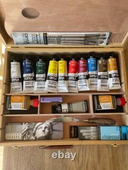 Daler Rowney AOG Artists Quality Cryla Acrylic Colour Deluxe Wooden Box Set