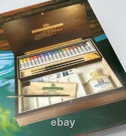 Daler Rowney Artists Watercolour Set 20 Tubes In Large Wooden Storage Box