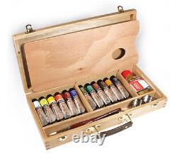 Daler Rowney Georgian Oil Wooden Box Set of Oil Paint Tubes