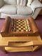 Decorative Chess/draughts/backgammon Set In Veneered Wooden Box