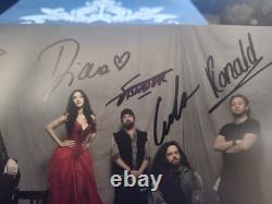 Delain Dark Waters Box Set And Signed Tour Card Wooden Box, Flag, 2 Cd Coasters