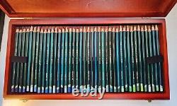 Derwent Artists Colour Pencils set of 120 in Wooden Presentation Box VGC