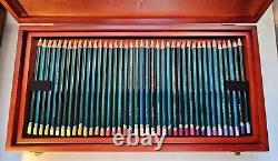 Derwent Artists Colour Pencils set of 120 in Wooden Presentation Box VGC