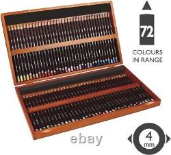 Derwent Coloursoft Pencils. Deluxe Wooden Box Set of 72