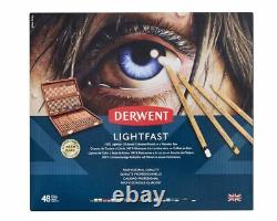 Derwent Lightfast Professional Quality Colour Pencils 48 Wooden Box Set