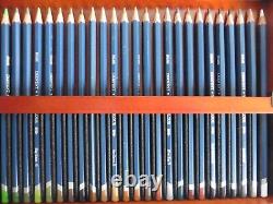 Derwent Watercolour Pencils set of 72 in Wooden Box VGC