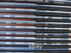 Derwent Watercolour Pencils set of 72 in Wooden Box VGC