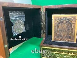 Devildom Deluxe Wooden Box Set by Ark Playing Cards, also with Devildom Coin