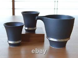 Diameter 6.7Cm 7Cm High Katakuchi Sake Set 3-Piece Of Cups Arita Ware Wooden Box