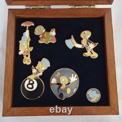 Disney Jiminy Cricket Limited Edition Pin Wooden Box Set Offical Trading 2003