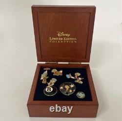 Disney Jiminy Cricket Limited Edition Pin Wooden Box Set Official Trading