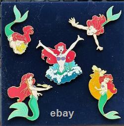 Disney The Little Mermaid Princess Ariel Wooden Box Boxed LE Pin Set 2004