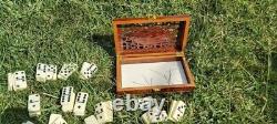 Dominoes Set w\ Handmade Dominoes Set Wooden Dominoes Box Set Game Set Gift