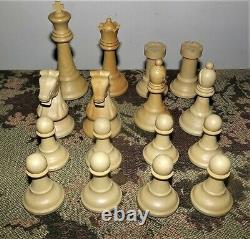 Drueke No. 38 Imperial Chess Set Staunton Chessmen. 5 King with Wood Box