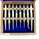 Dumont Set Of 8 Dumont Inox. Hi-tech Watchmakers Tweezers Wooden Box Ht164550