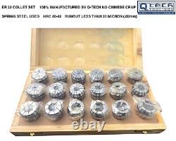ER32 collet set 3-20 in wooden box spring steel material made in India
