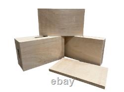 EVL Set of 4 Apple Boxes with Carrier Box for Studio, Film Set & Photography