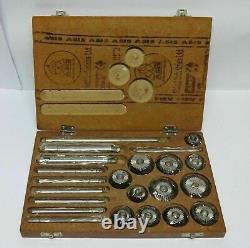 Engine Valve Seat Cutter Set 12 Pcs Cutter High Grade Carbon Steel Wooden Box