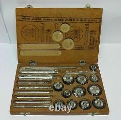 Engine Valve Seat Cutter Set 12 Pcs Cutter High Grade Carbon Steel Wooden Box