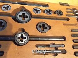 Engineers Tap And Die Set By Presto In Wooden Box BSF And BSW