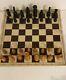 Exceptionally Large, Old, Wooden Chess Set And Box