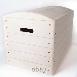 Extra Large Wooden Treasure Chest Trunk / Toys Tool Storage Box / Untreated Wood