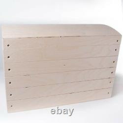 Extra Large Wooden Treasure Chest Trunk / Toys Tool Storage Box / Untreated Wood