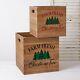 Farm Fresh Christmas Trees Wooden Storage Crates Organizer Boxes 2 Pc Set