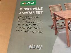 Florenville Wooden 4 Seater Garden Furniture Set Boxed and Brand New