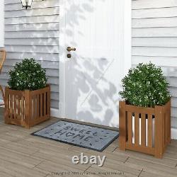Flowerbox Plant Hardwood Outdoor Indoor Lifestyle 2 Set Garden Furniture Wood