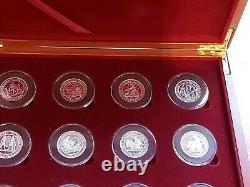 Full set of Gibraltar 2020 labour of Hercules £2 coins in wooden box #8 FROSTED