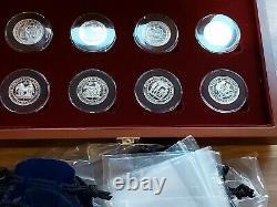 Full set of Gibraltar 2020 labour of Hercules £2 coins in wooden box #8 FROSTED