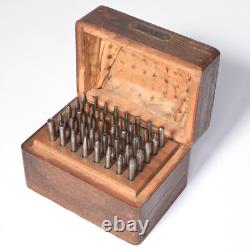 G. Boley Watch Repair Staking Set with 40 Punches and Wooden Box 3.99mm 4.00mm